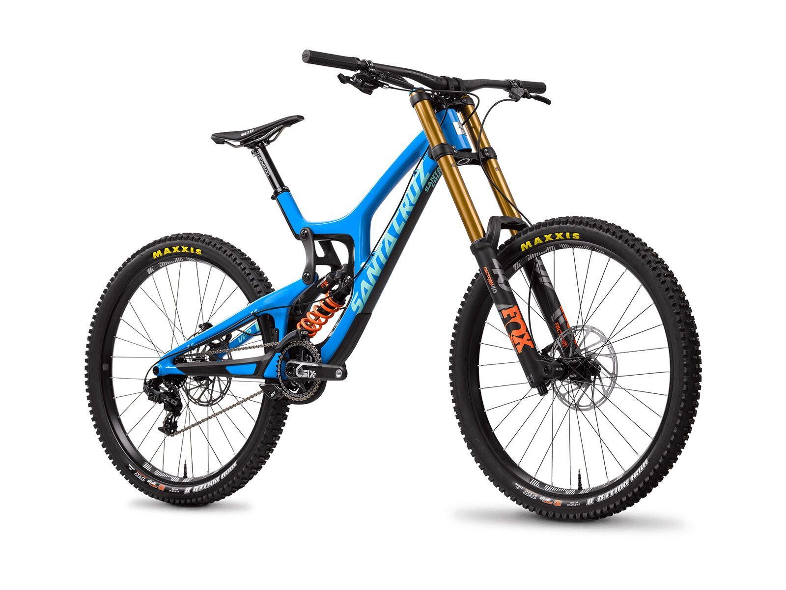 Santa Cruz V10 CC X01 Fox DHX2, gloss blue and mint - Bild 3