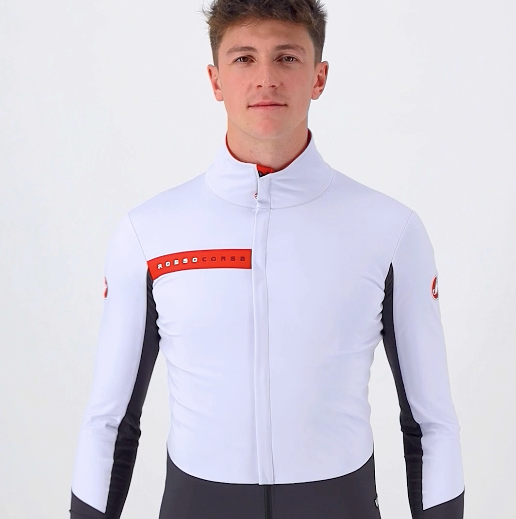Castelli Beta RoS Jacket, silver gray/dark gray-red - Video 8