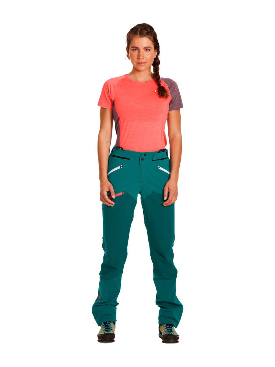 Ortovox Westalpen Softshell Pants W, pacific green - Bild 6