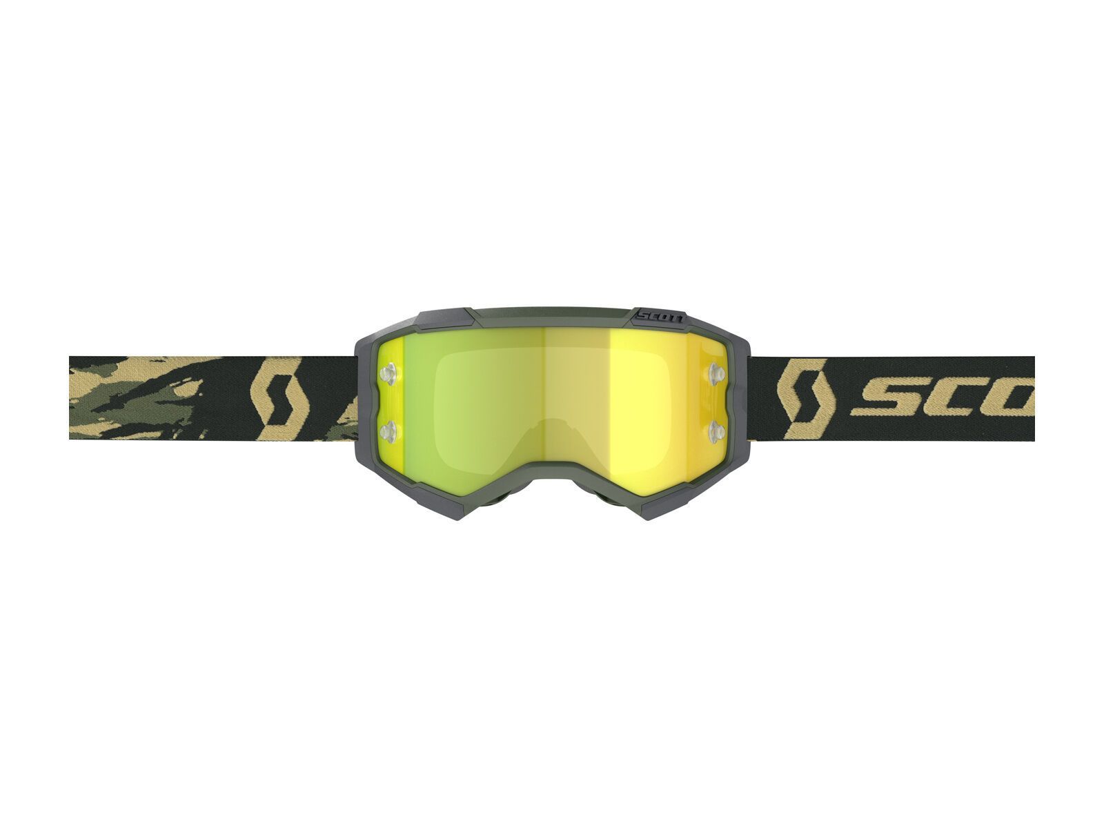 Scott Fury Goggle Yellow Chrome Works, camo kaki - Bild 2