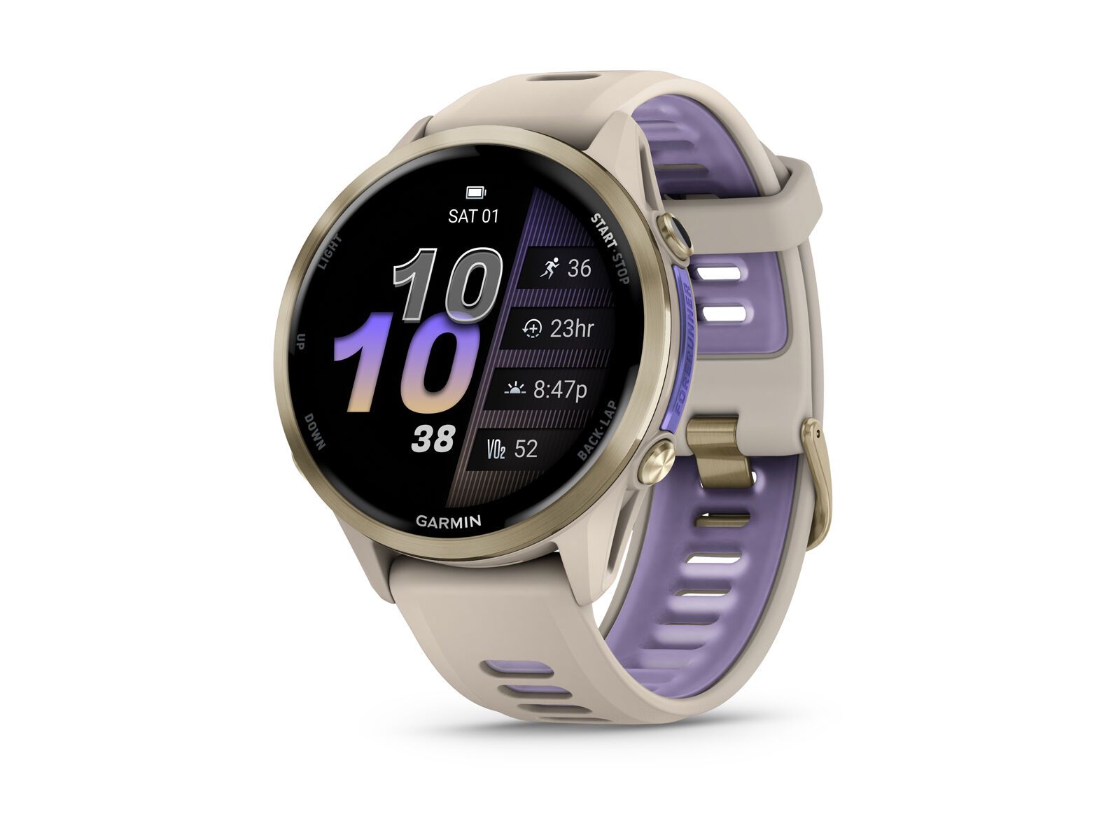 Garmin Forerunner 970, gray/softgold titan - Bild 1