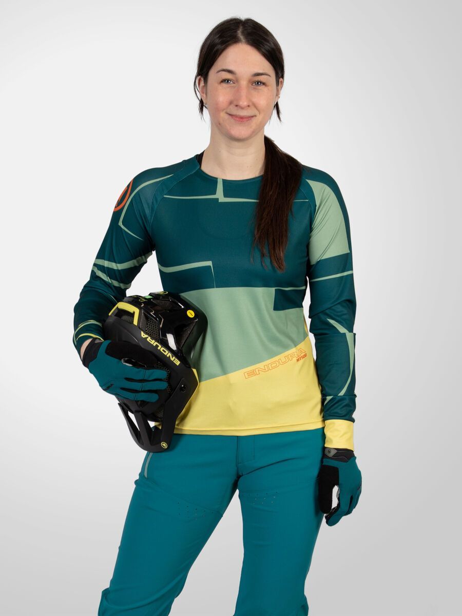 Endura Damen MT500 Print T-Shirt LTD (langarm), sattes teal - Bild 7