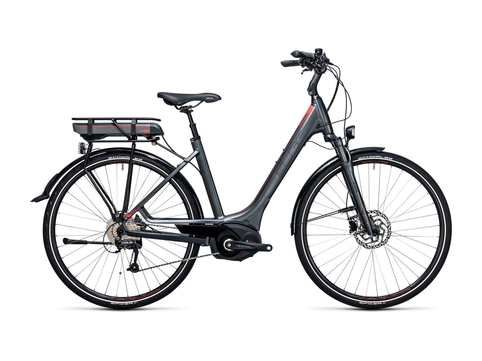 Cube Touring Hybrid 400 Easy Entry, grey´n´flashred - Bild 1