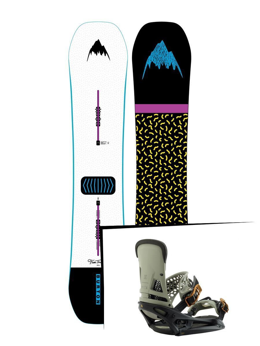 Set: Burton Free Thinker Wide 2019 + Burton Malavita EST black/gray - Bild 1