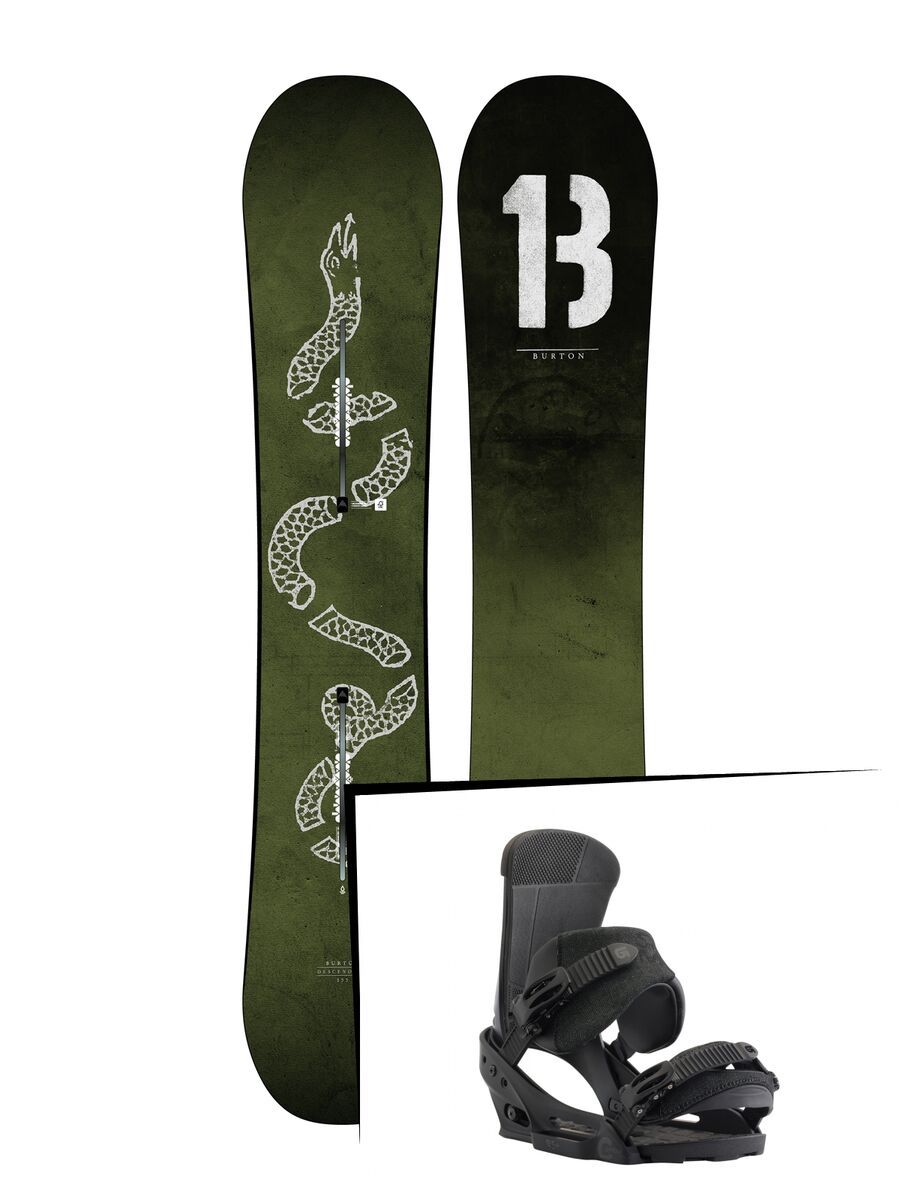 Set: Burton Descendant 2019 + Burton Custom EST black matte - Bild 1