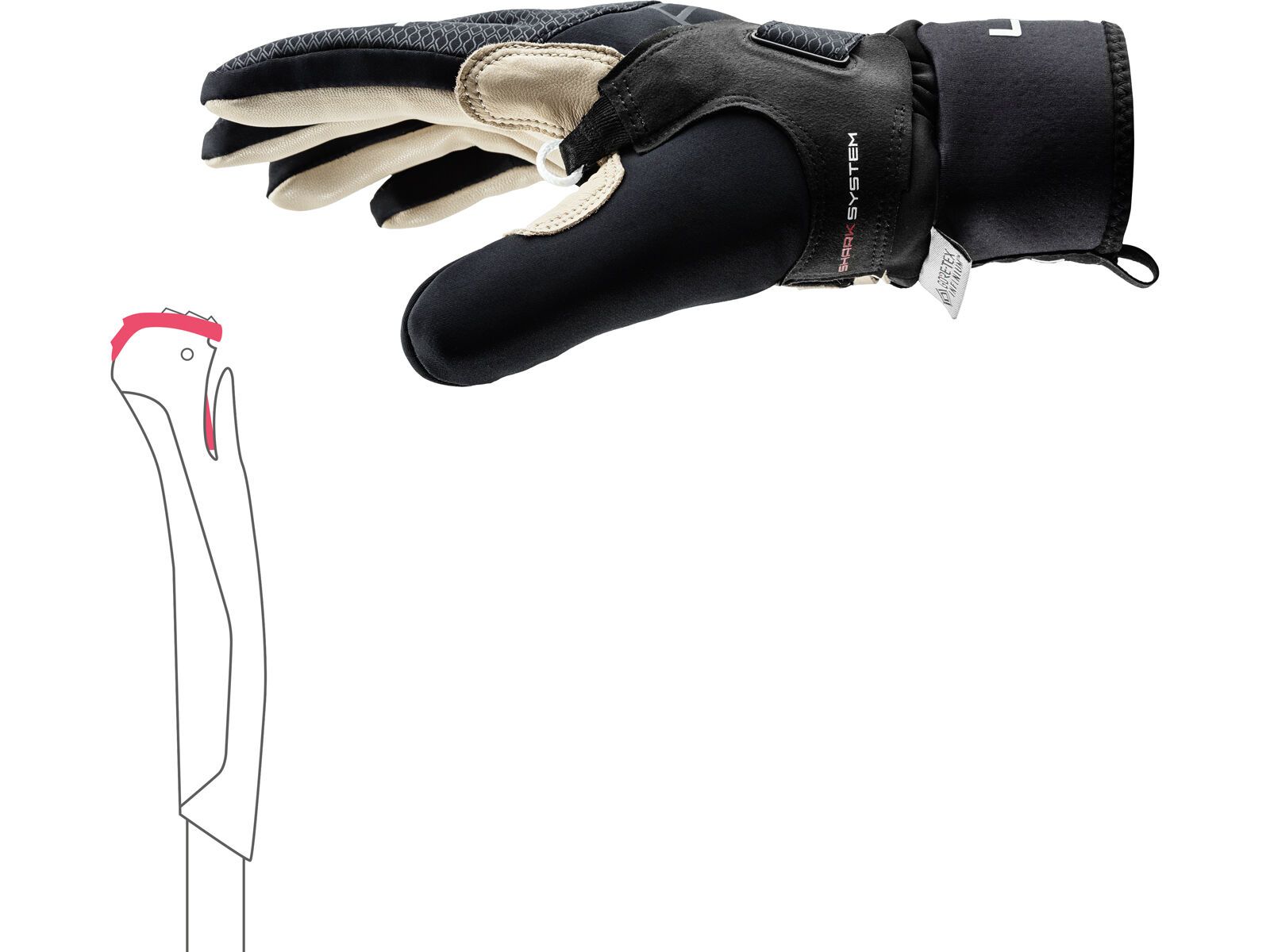 Leki PRC Premium ThermoPlus Shark, black-sand - Bild 4