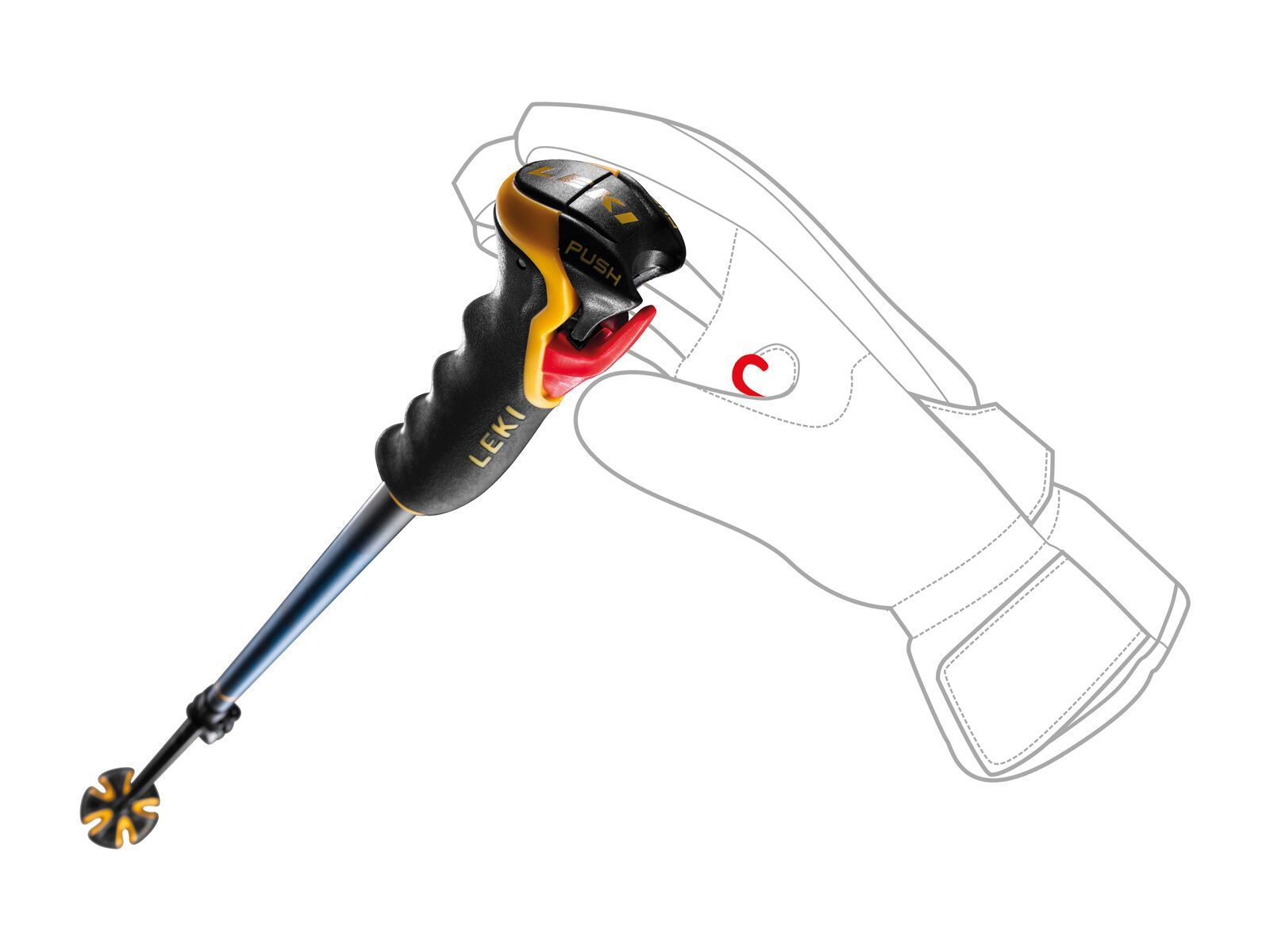 Leki Spitfire Vario 3D, denimblue-aegeanblue-mustardyellow - Bild 5