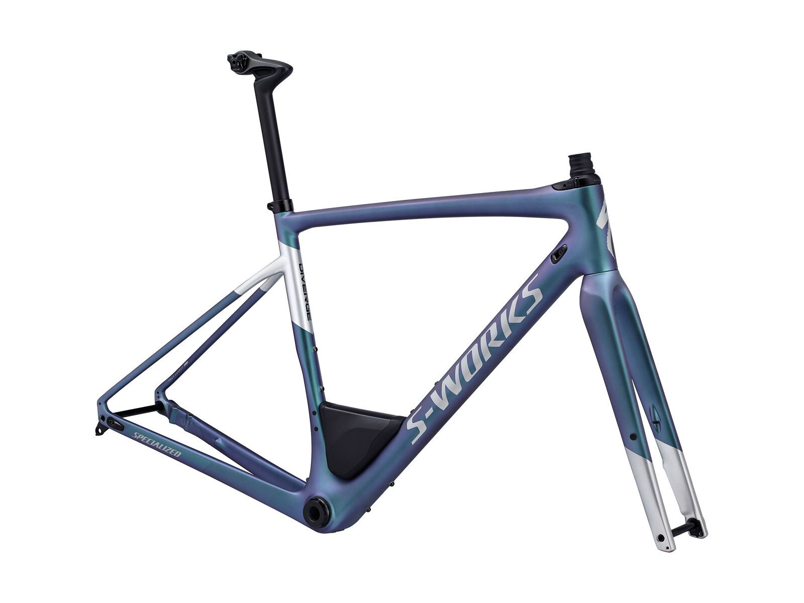 Specialized S-Works Diverge Frameset, satin gloss oil/gloss light silver - Bild 1