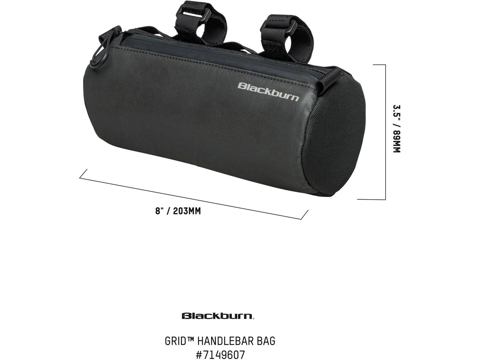 Blackburn Grid Handlebar Bag, black reflective - Bild 9
