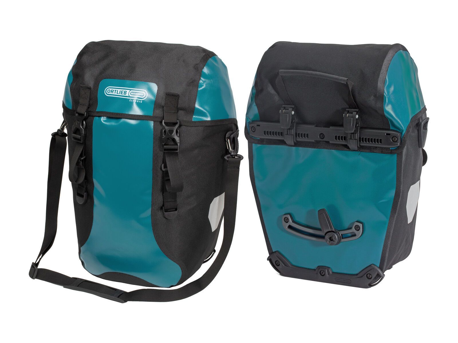 ***2. Wahl*** ORTLIEB Bike-Packer Classic (Paar), petrol-black - Fahrradtasche - Bild 1
