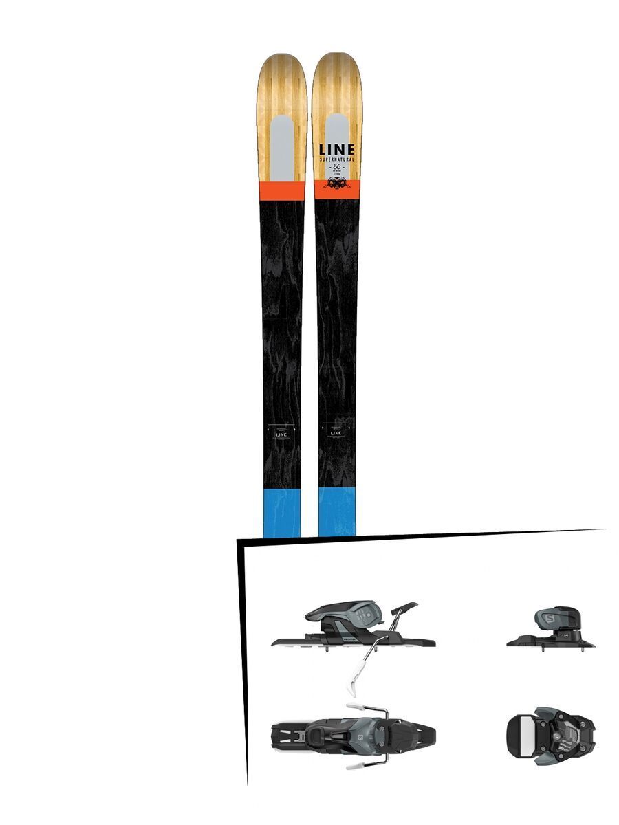 Set: Line Supernatural 86 2017 + Salomon Warden 11 90 mm, dark grey black - Skiset - Bild 1