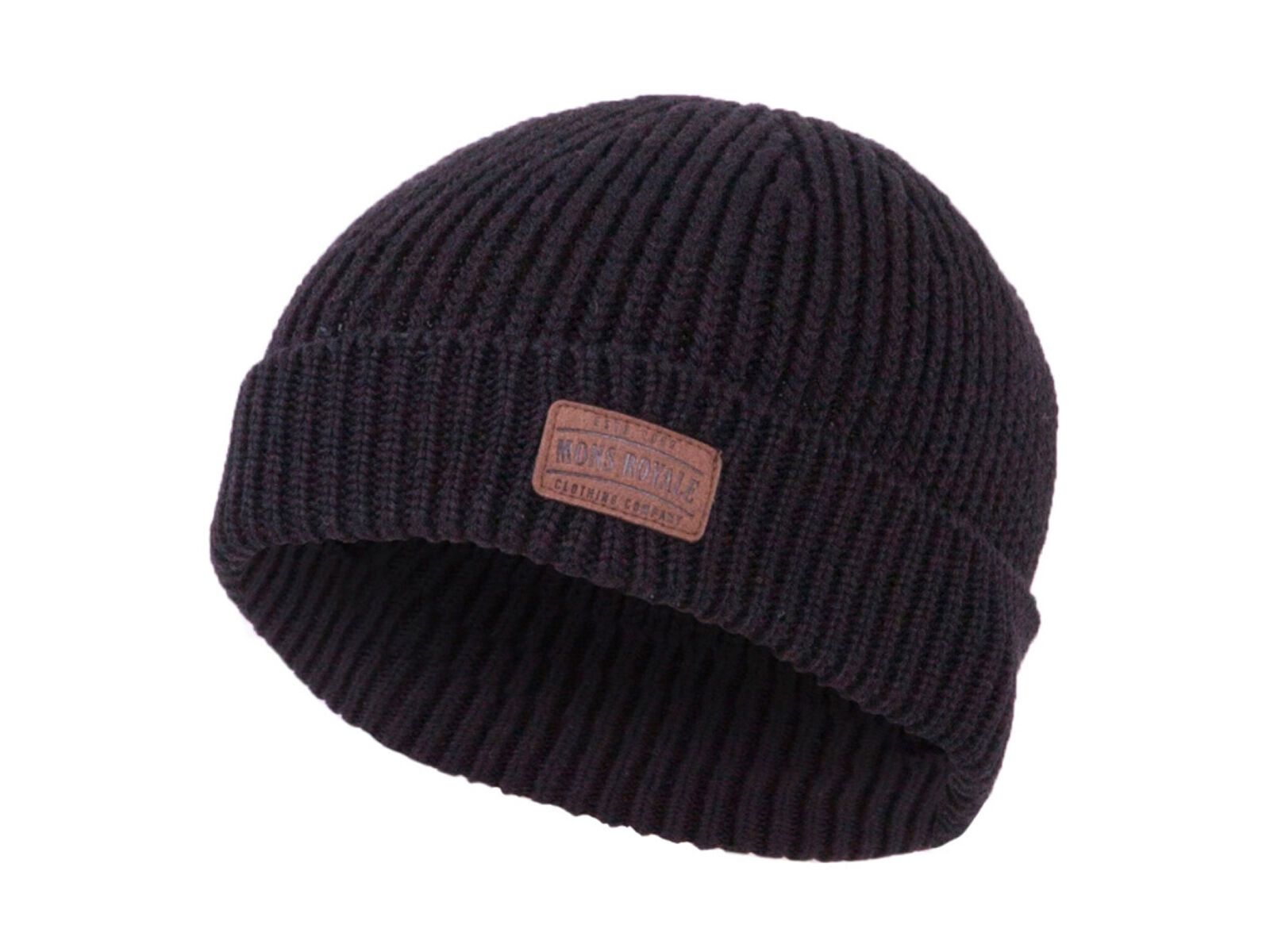 Mons Royale Fishermans Beanie, black - Bild 1