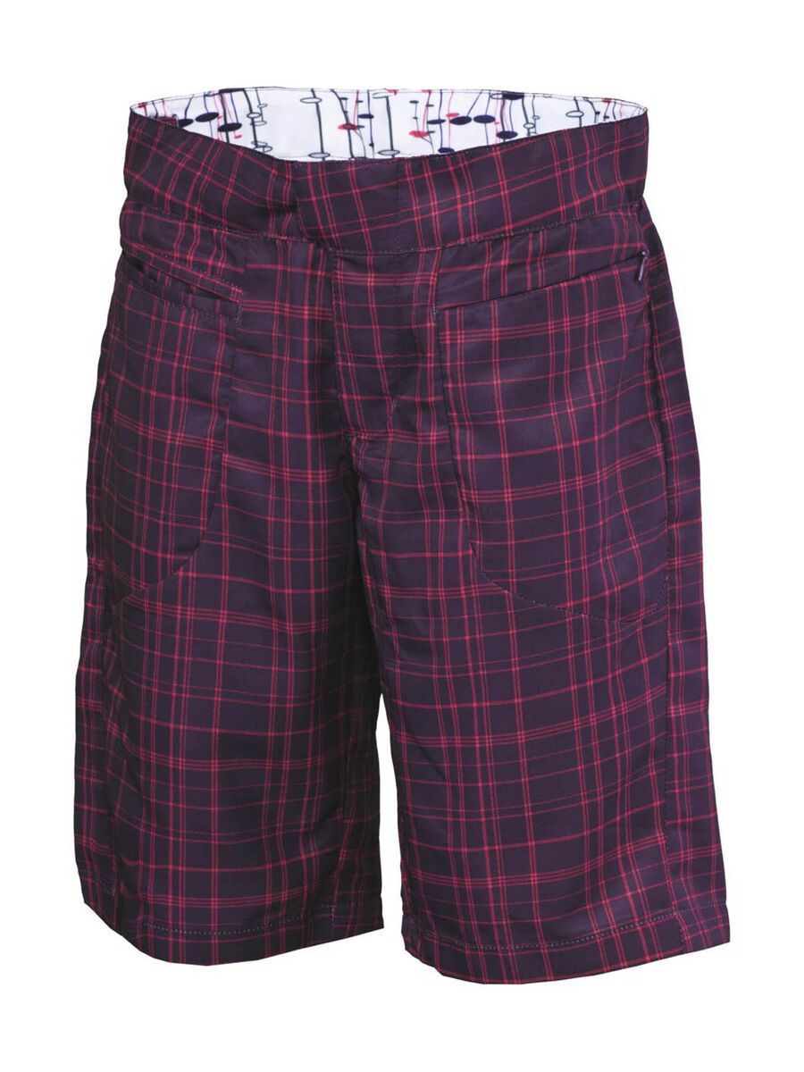 Scott Shorts Womens Sky check ls/fit, dark purple/raspberry pink - Bild 1