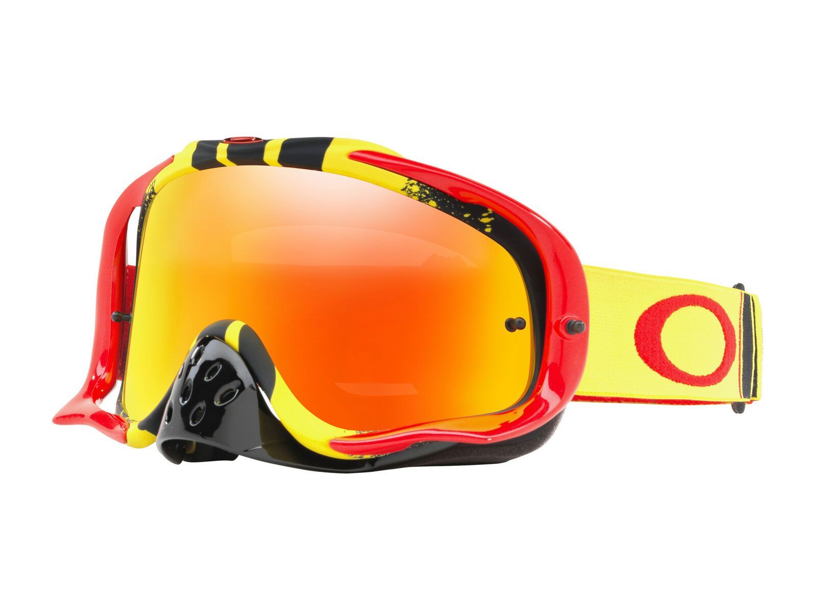 Oakley Crowbar MX inkl. Wechselscheibe, pinned race yellow red/Lens: fire iridium & clear - Bild 1