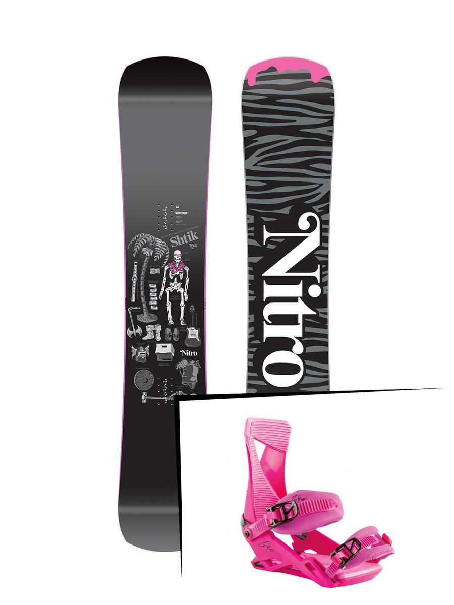 Set: Nitro SHtik 2019 + Nitro Zero muted brights series raspberry - Bild 1