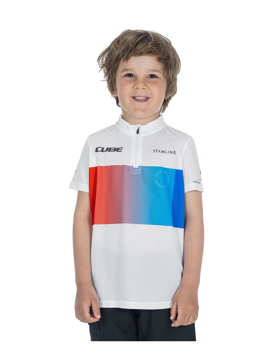 Cube Teamline Trikot Rookie kurzarm, white´n´blue´n´red - Bild 2