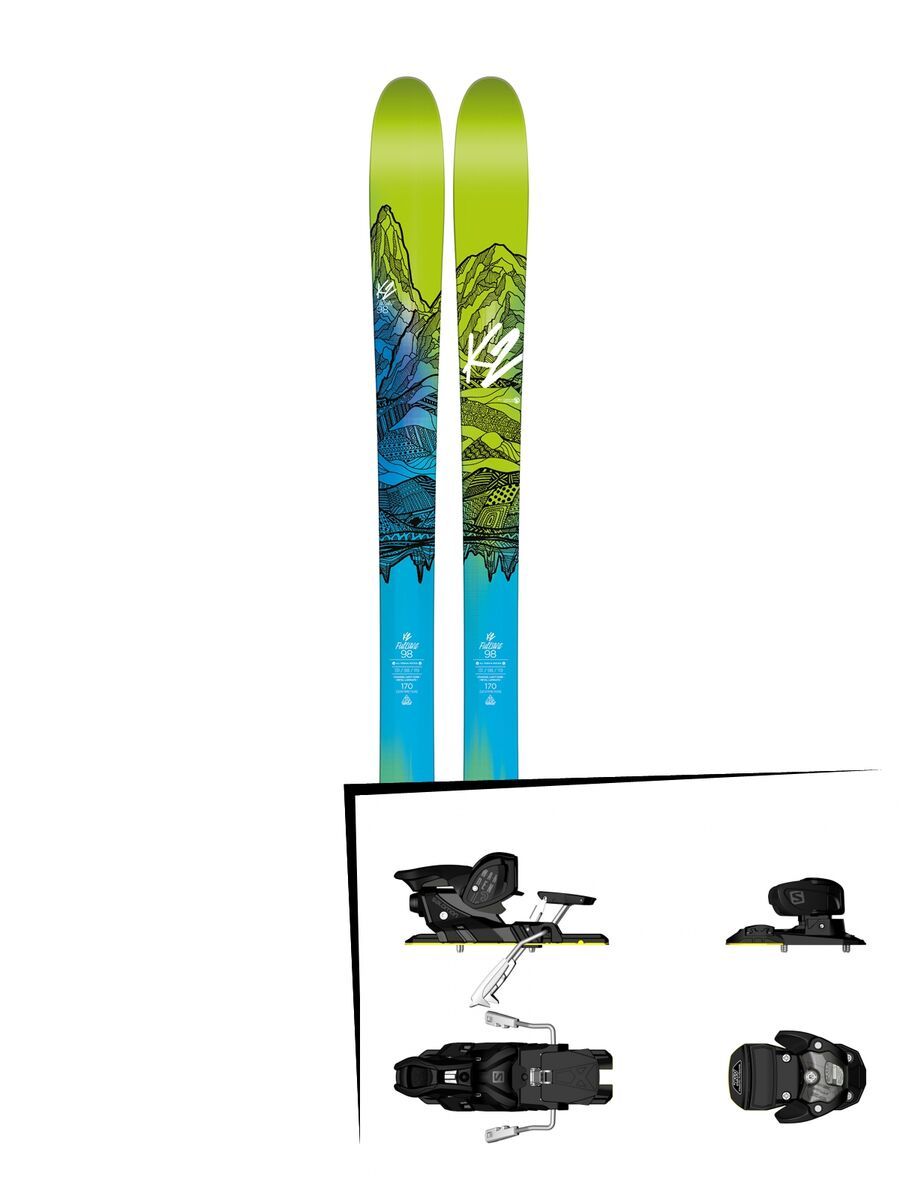 K2 SKI Set: FulLUVit 98 Ti 2016 + Salomon Warden MNC 13 - Bild 1