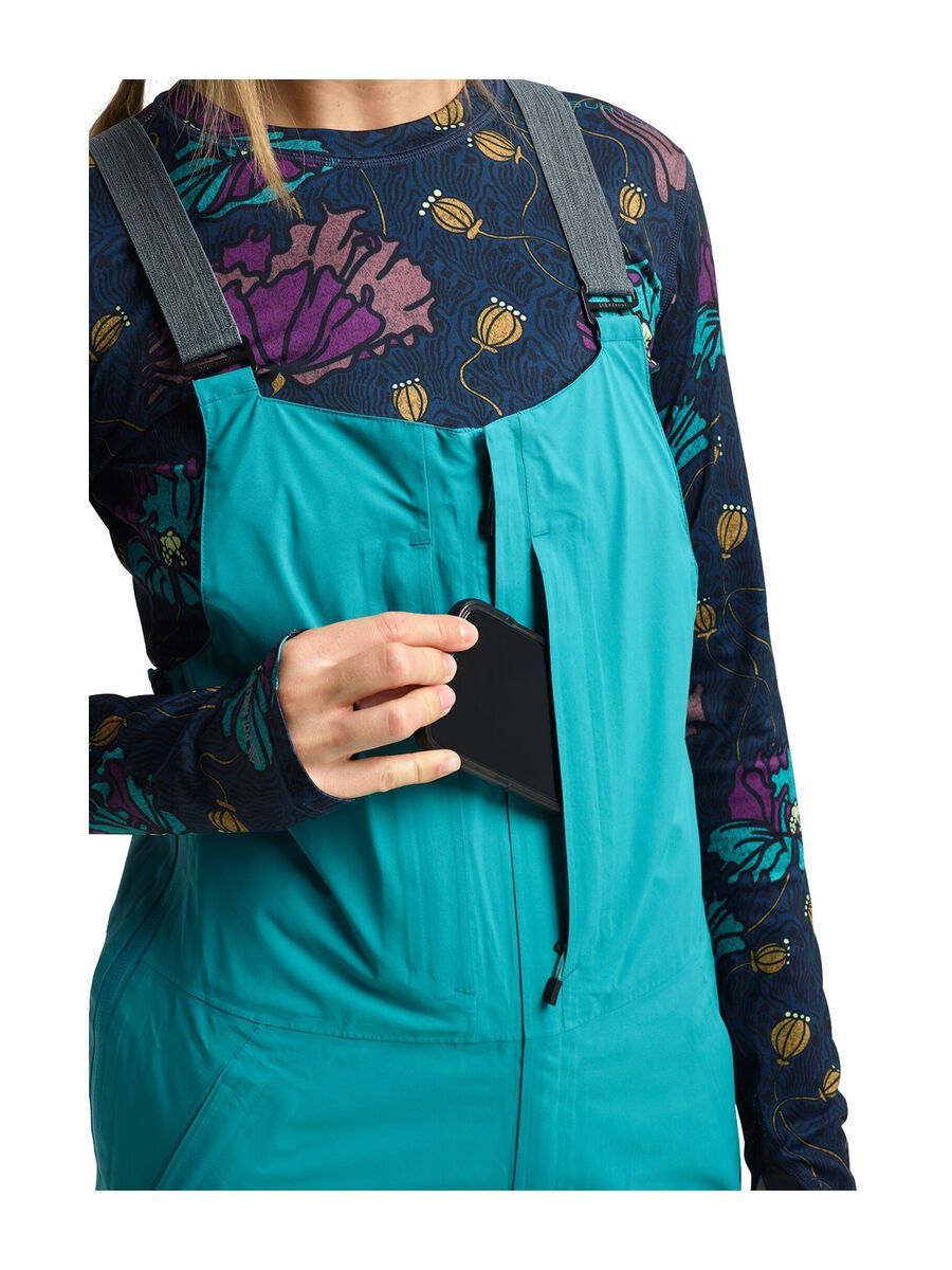 Burton Women's [ak] Gore-Tex Kimmy 2L Bib Pant, green-blue slate - Bild 6