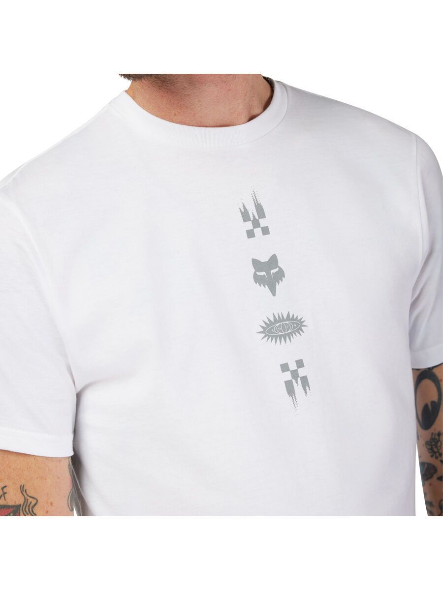 Fox Checkered SS Prem Tee, optic white - Bild 3