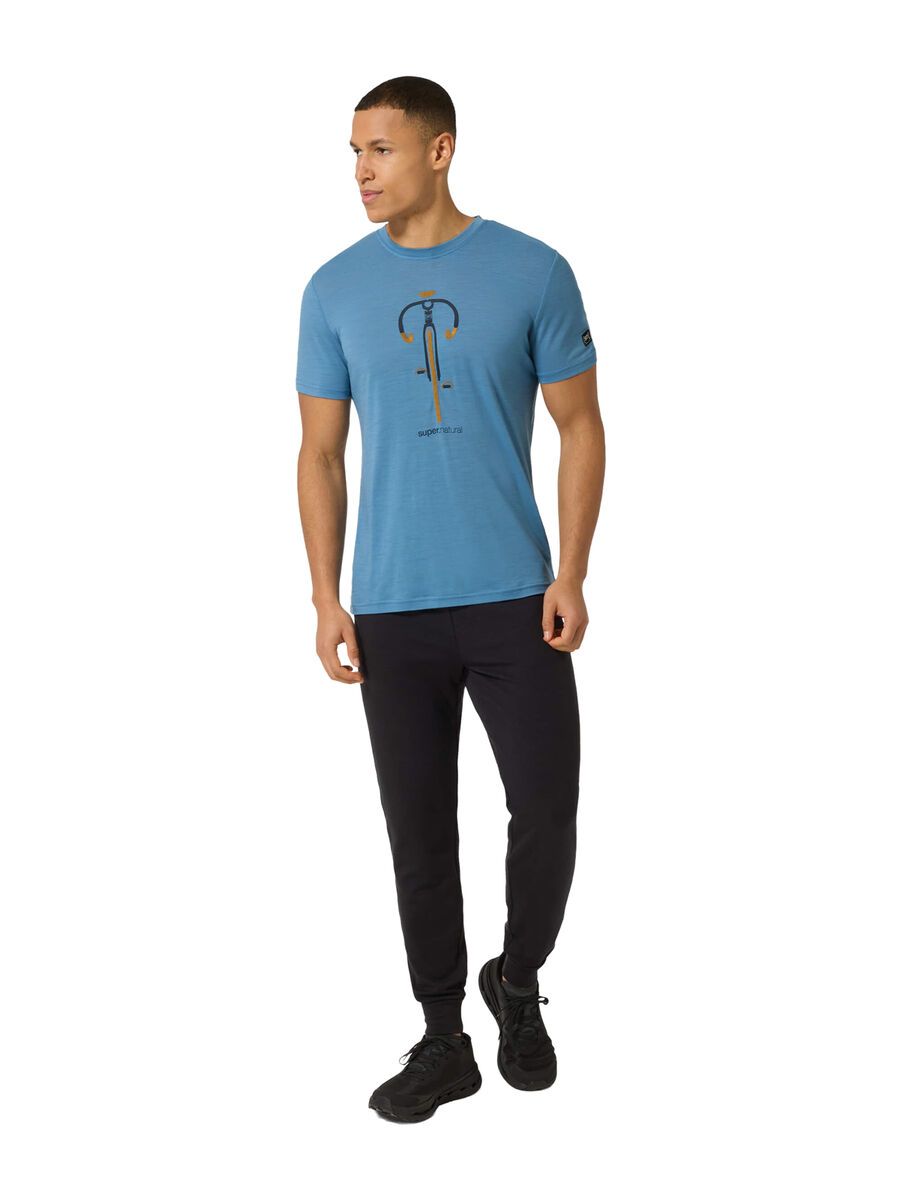super.natural Vintage Bike Tee Herren, blue heaven/blueberry/dried tobacco - Bild 5