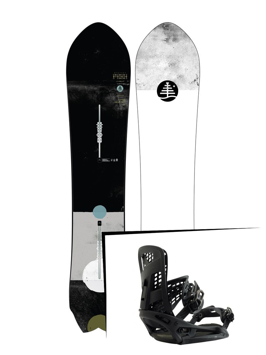 Set: Burton Family Tree Mystery Fish 2019 + Burton Genesis EST matty black - Bild 1