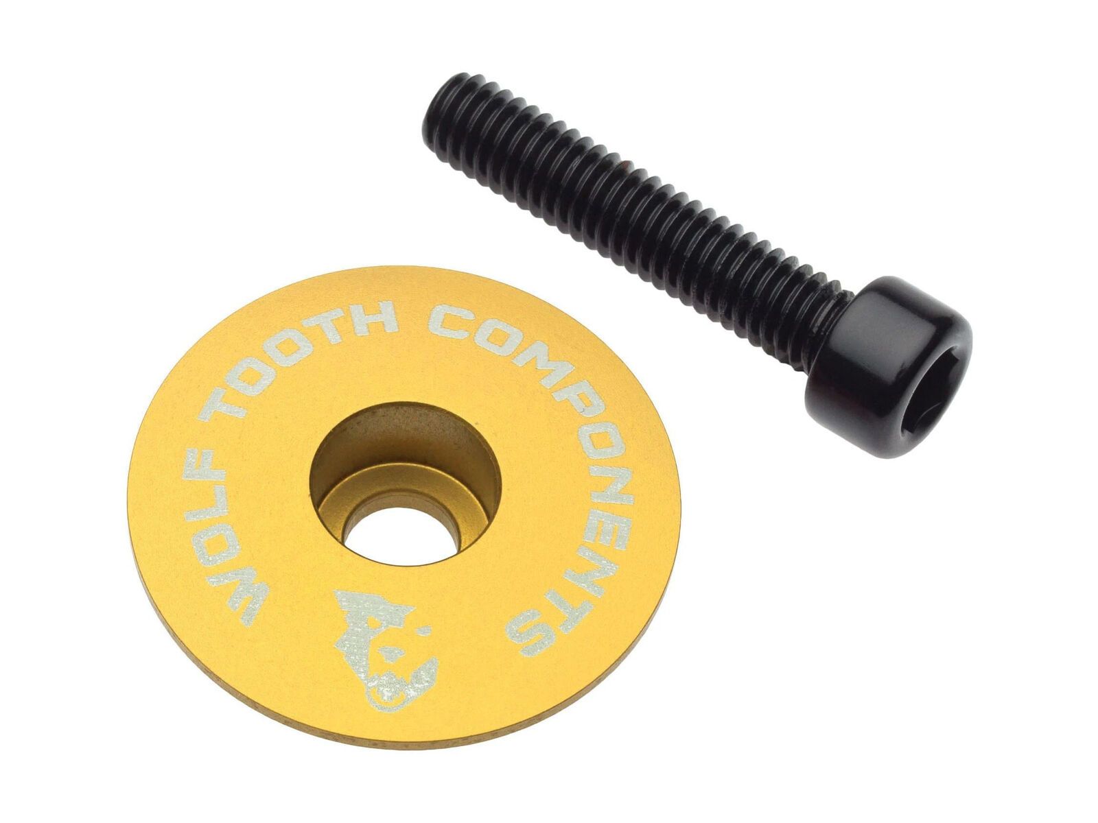Wolf Tooth Ultralight Stem Cap and Bolt, gold - Bild 1