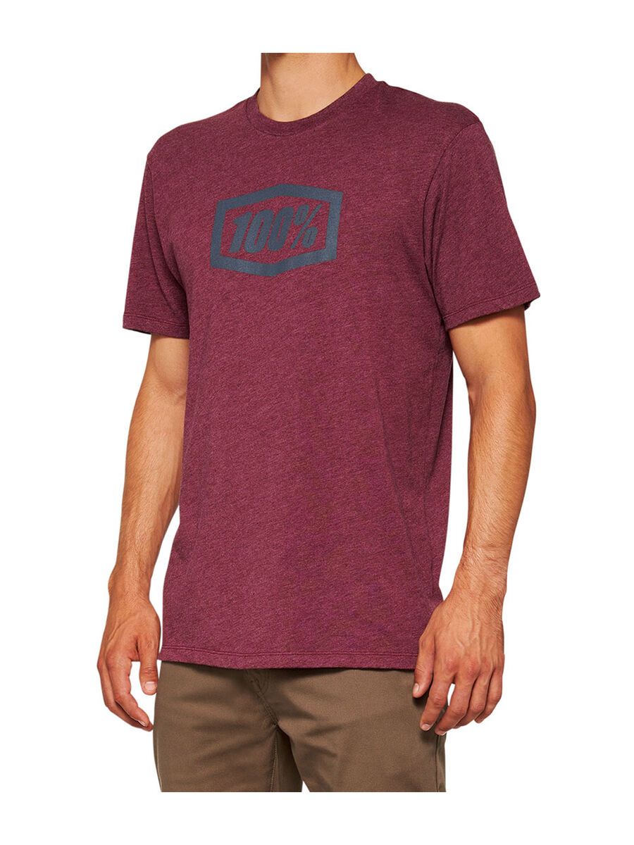 100% Icon T-Shirt, maroon heather | Bild 1