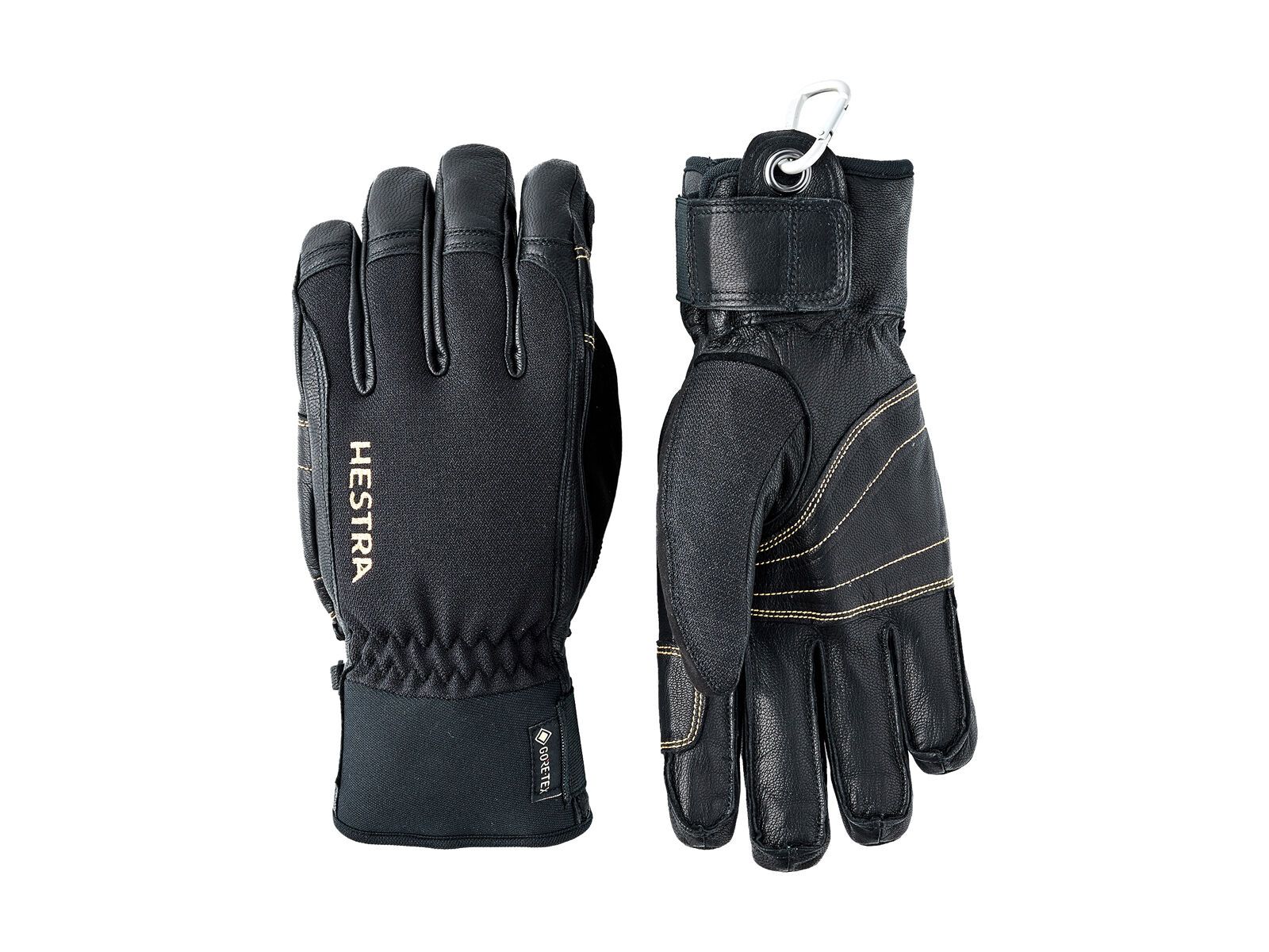 Hestra Army Leather Gore-Tex Short 5 Finger, black/black - Bild 1