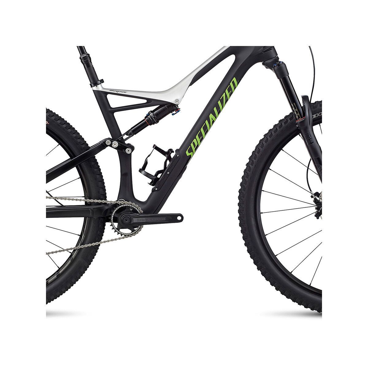 Specialized Stumpjumper FSR Comp Carbon 29, satin tarmac black/light silver/monster green - Bild 3