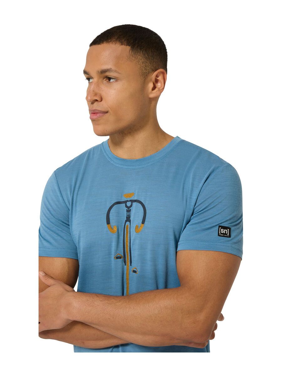 super.natural Vintage Bike Tee Herren, blue heaven/blueberry/dried tobacco - Bild 4