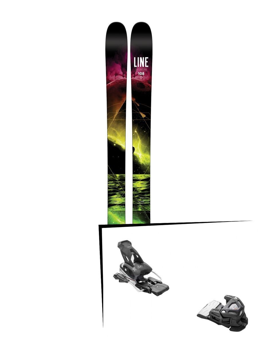 Set: Line Supernatural 108 2016 + Tyrolia Attack 16 ohne Bremse, solid black - Skiset - Bild 1