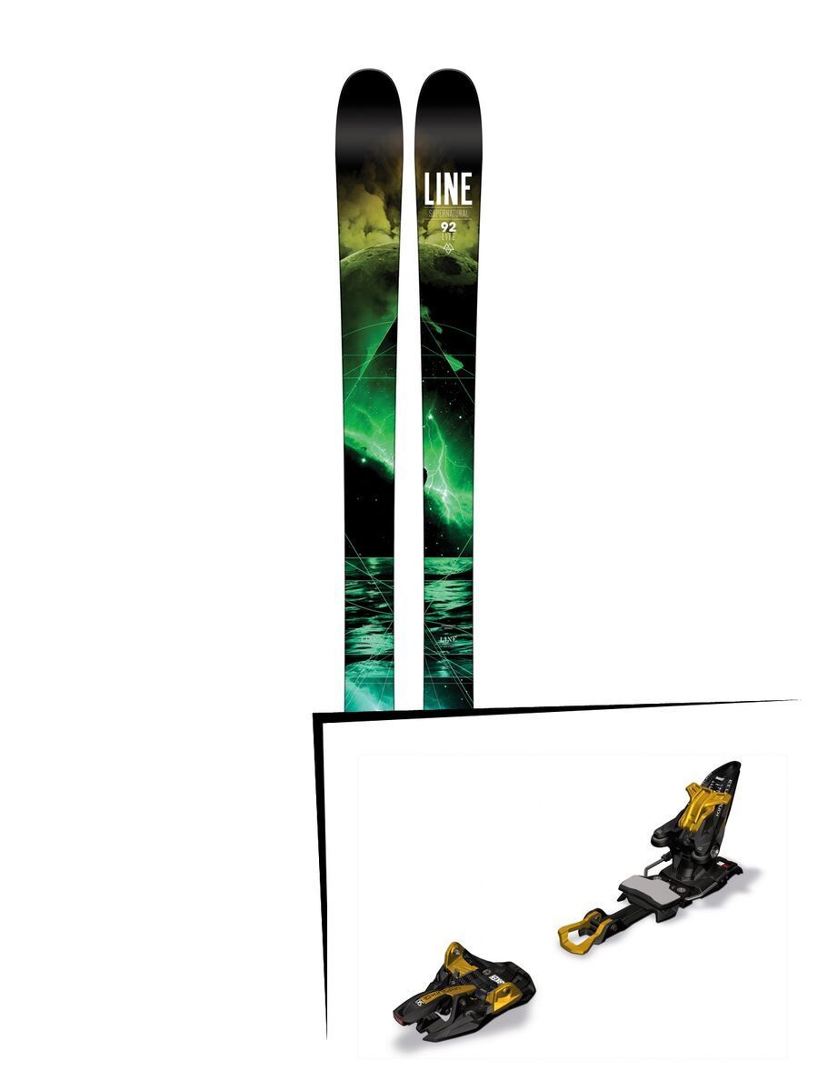 Set: Line Supernatural 92 Lite 2016 + Marker Kingpin 13 75-100 mm, black/gold - Skiset - Bild 1