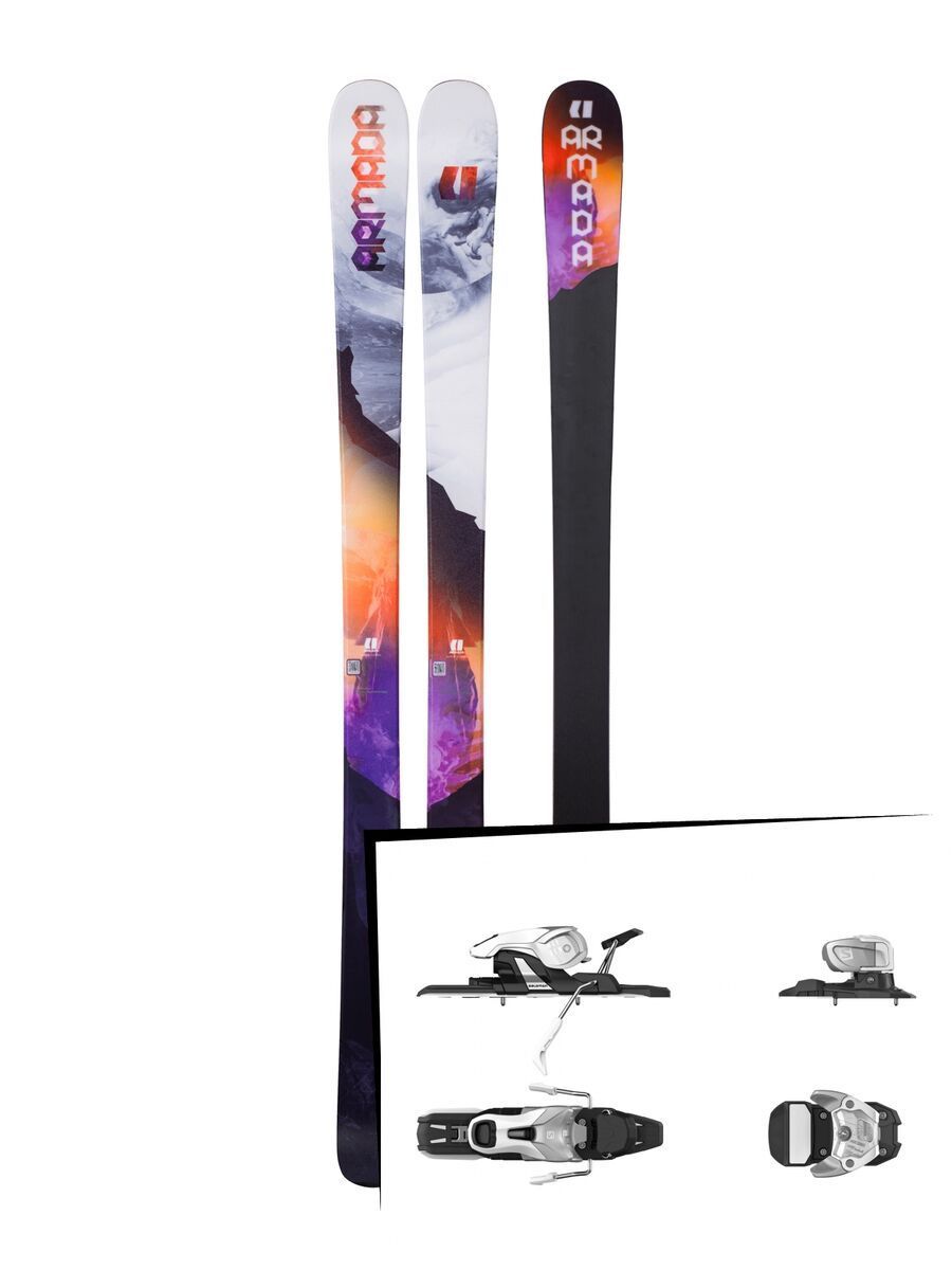 Set: Armada Victa 83 2018 + Salomon Warden 11 silver/white - Bild 1