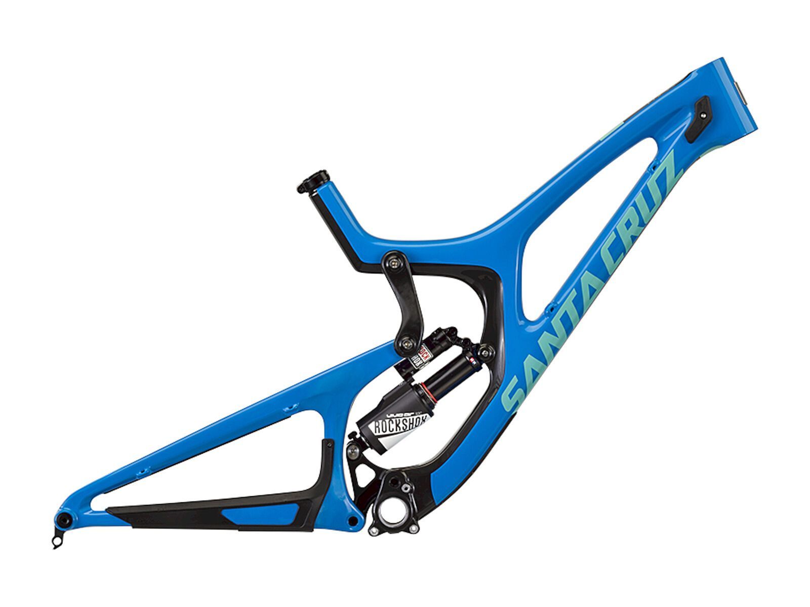 Santa Cruz V10 CC Frameset RockShox Vivid Air, gloss blue and mint - Bild 1