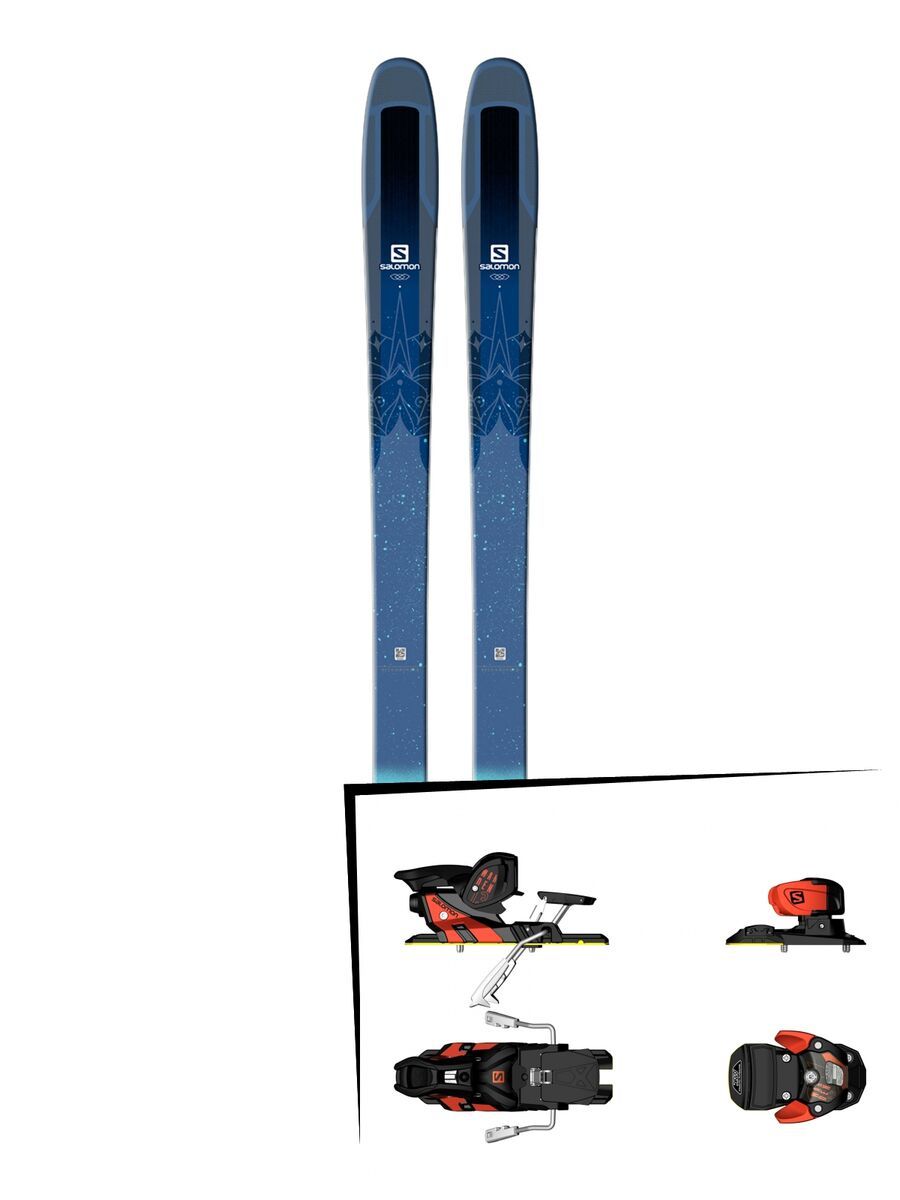 Set: Salomon QST Lux 92 2018 + Salomon Warden MNC 13 white/black/orange - Bild 1