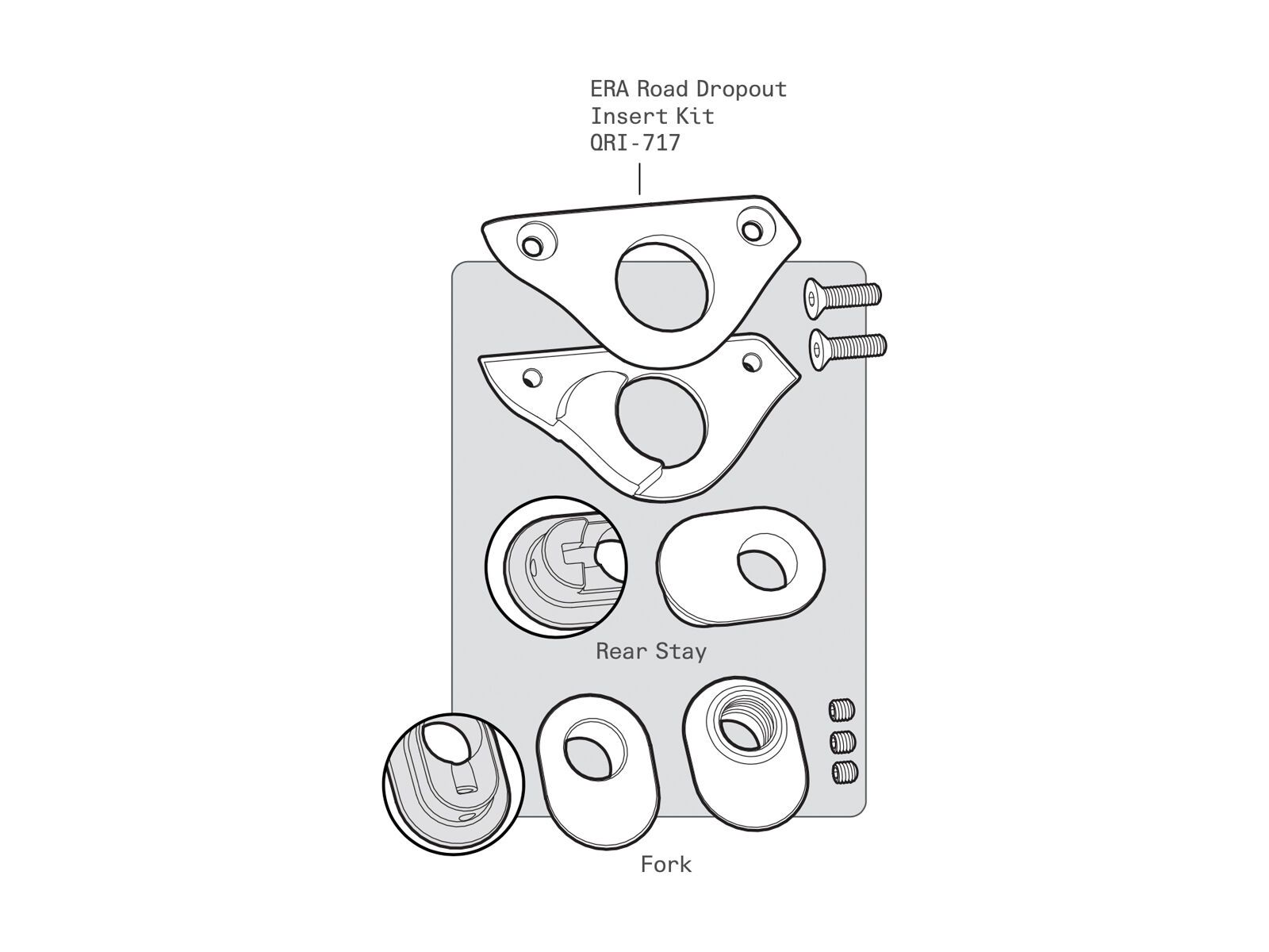 Cervelo ERA Road Dropout Insert Kit - Bild 2
