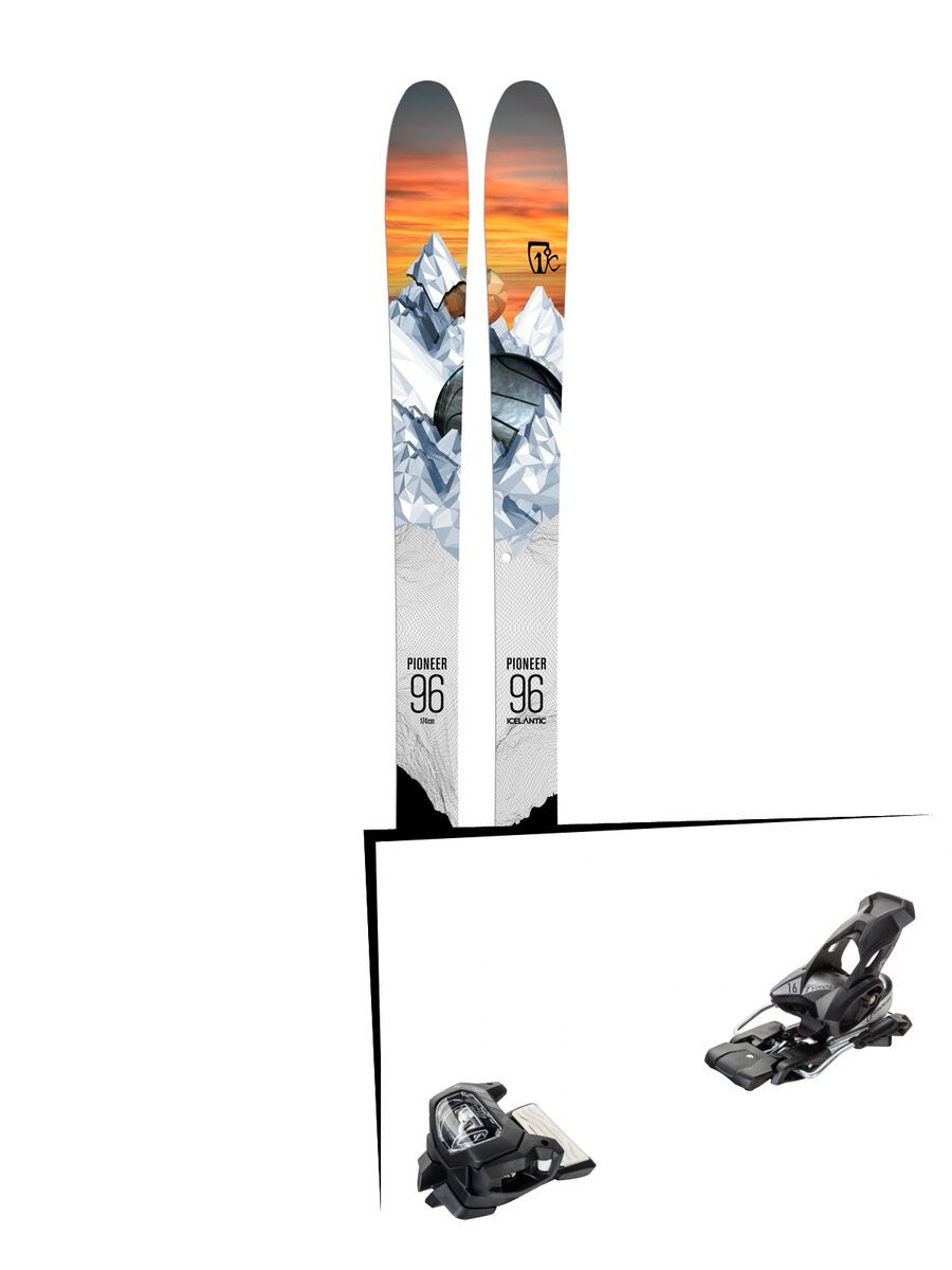 Set: Icelantic Pioneer 96 2018 + Tyrolia Attack² 16 GW solid black - Bild 1