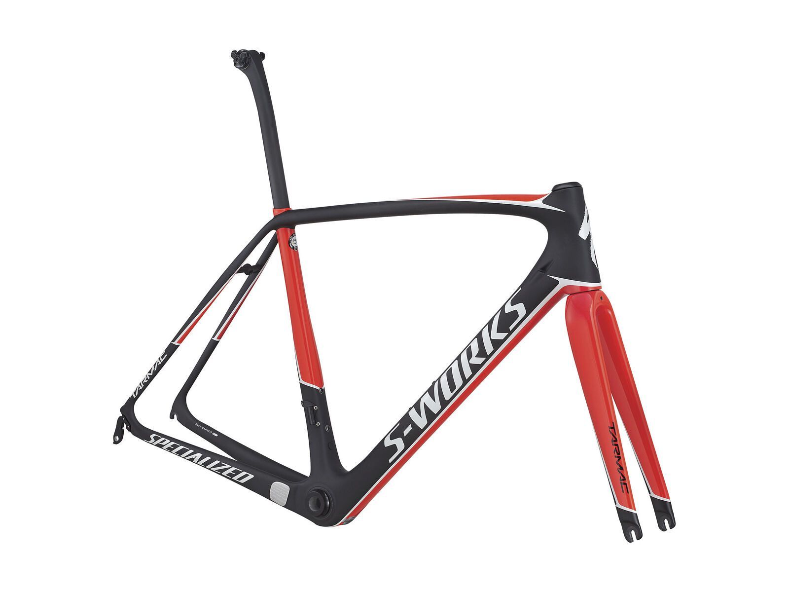 Specialized S-Works Tarmac Frameset, satin carbon/rocket red/metallic white - Bild 1