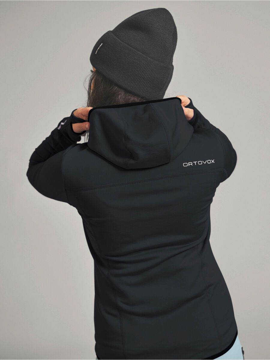 Ortovox Merino Fleece Hoody W, black raven - Bild 5