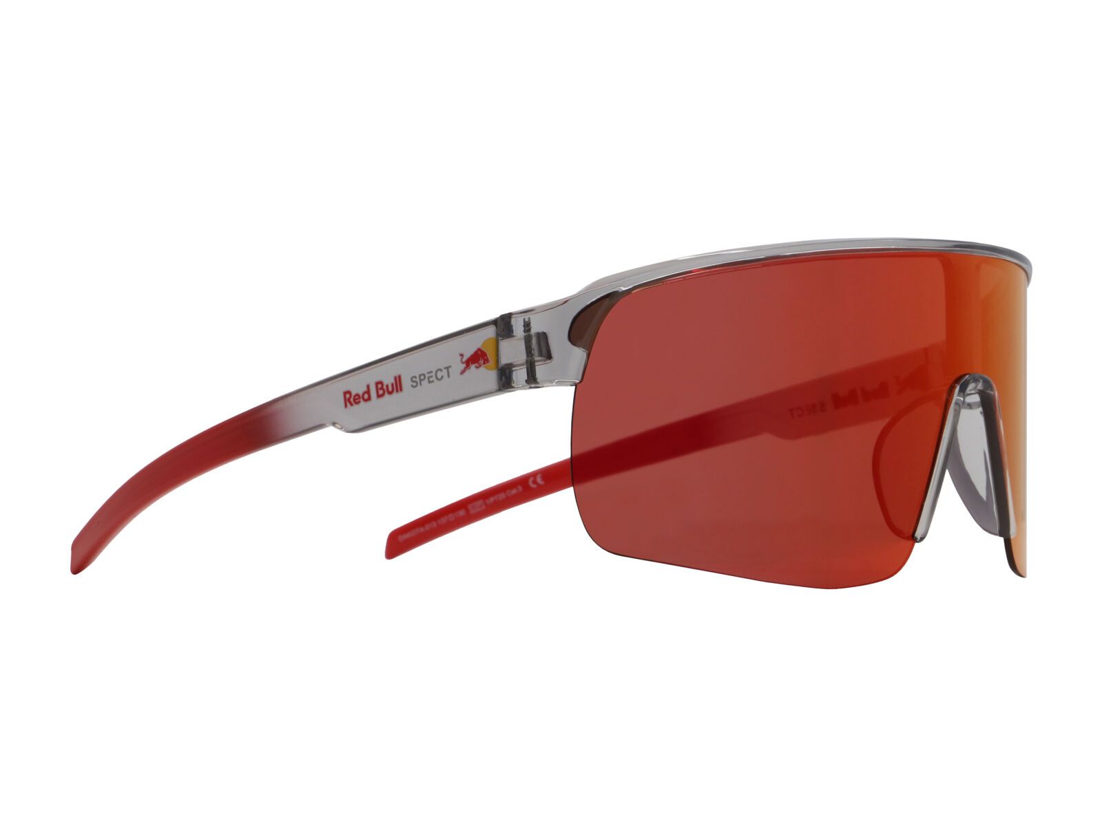 Red Bull Spect Eyewear Dakota, Brown/Red-Orange Mirror / shiny x’tal light grey - Bild 1