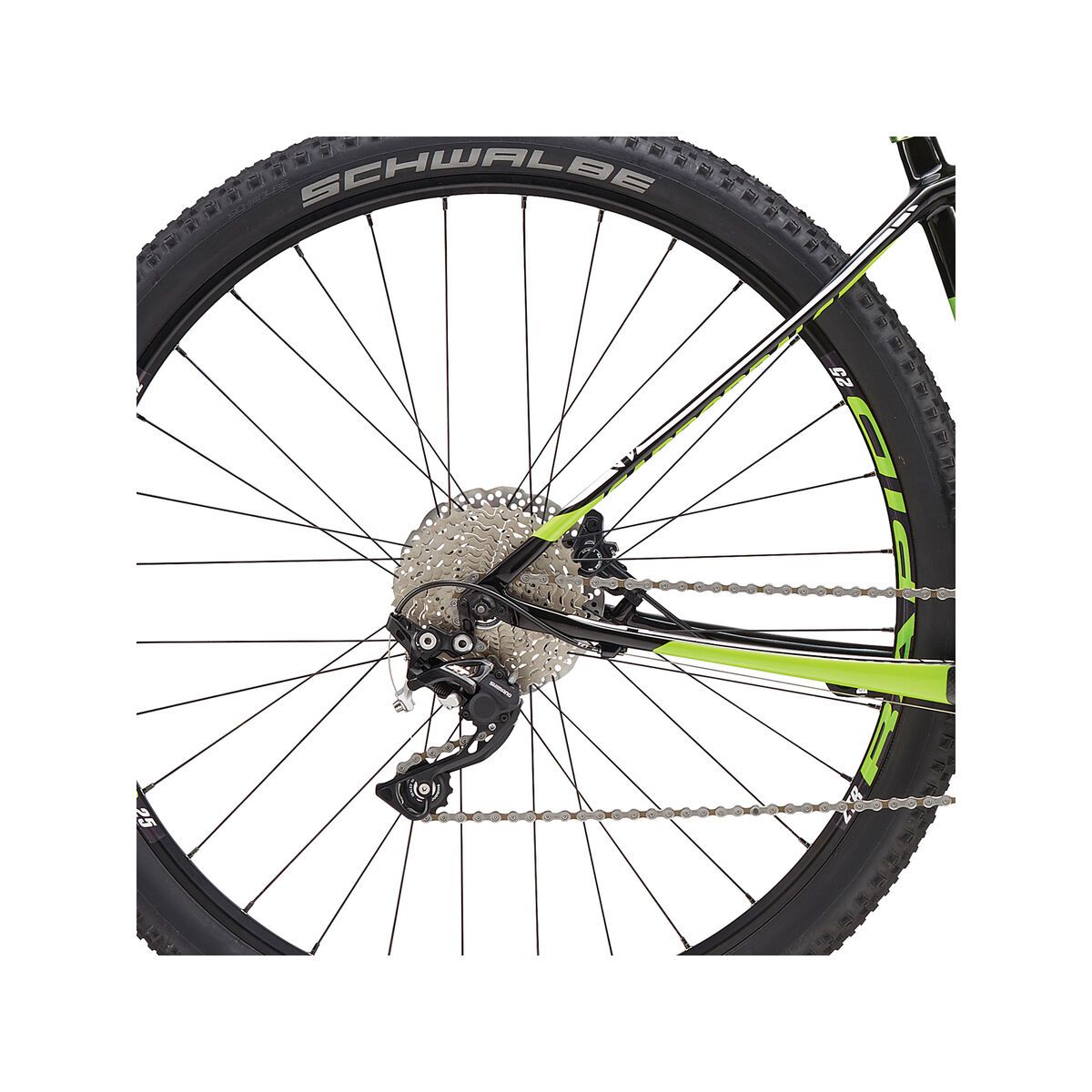 Cannondale F-SI Carbon 4 29, jet black w/ berzerker green and magnesium white, gloss - Bild 4