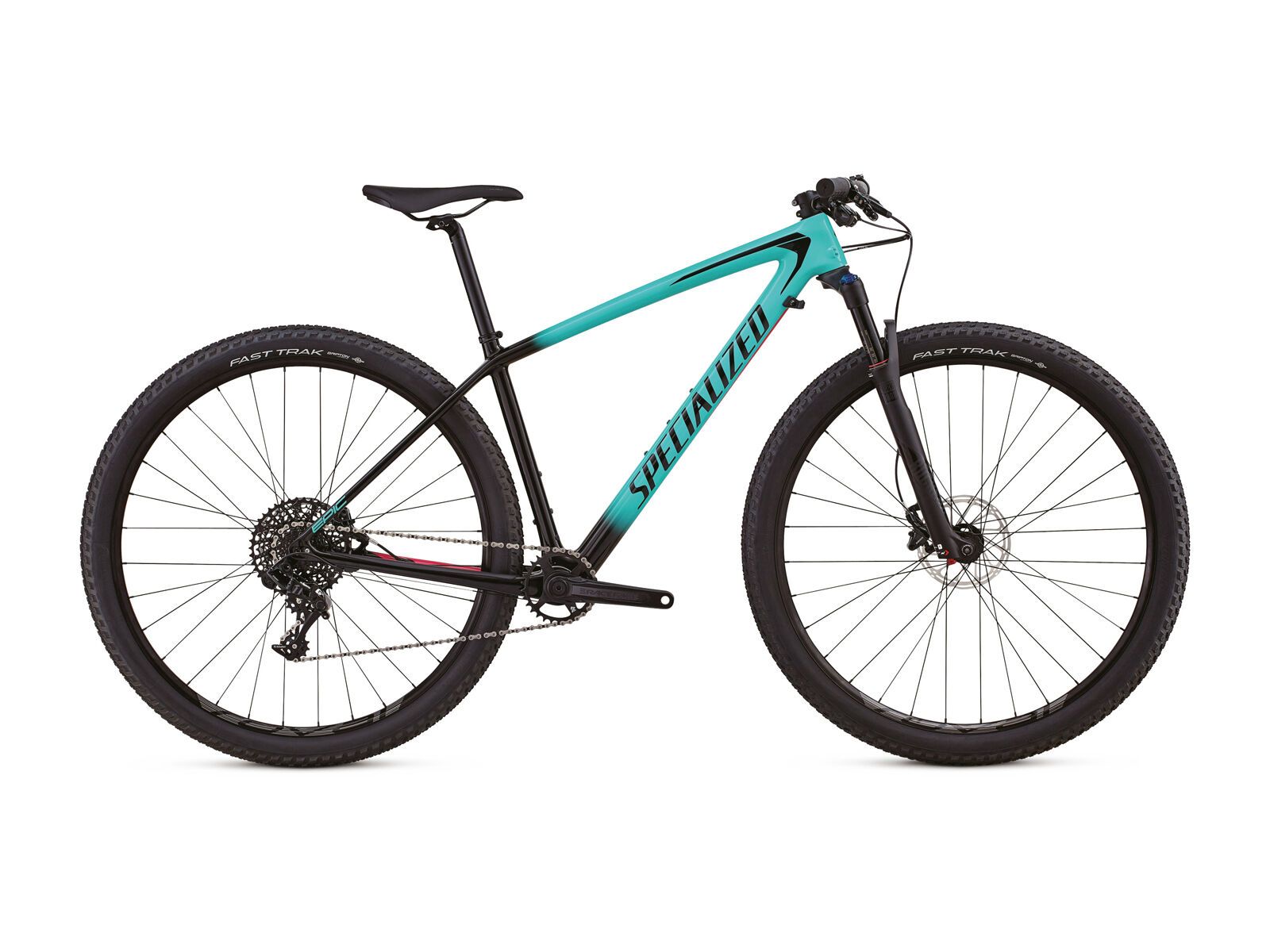 Specialized Women's Epic HT Comp Carbon, gloss satin acid mint fade/tarmac black/acid pink - Bild 1