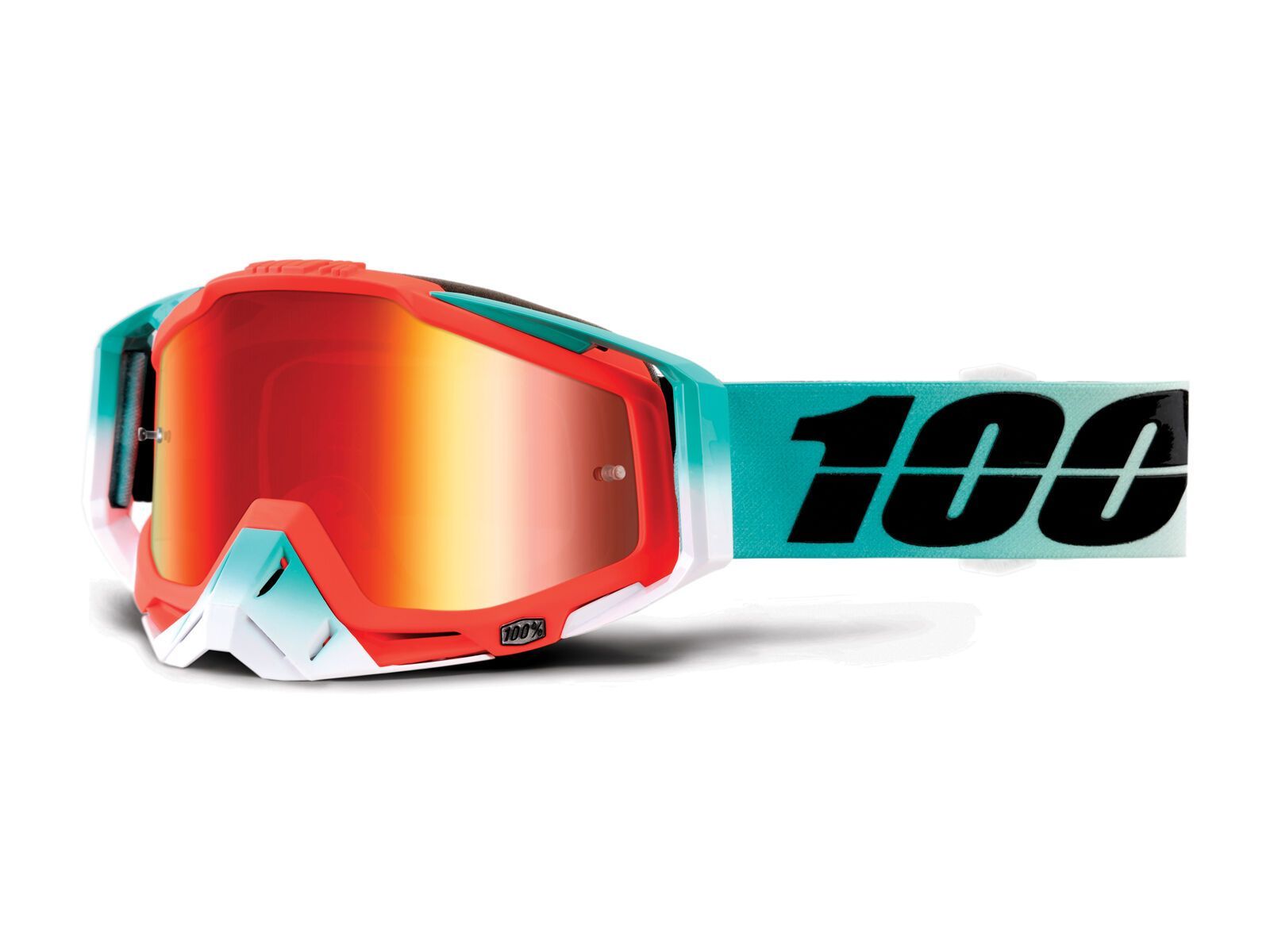 100% Racecraft inkl. Wechselscheibe, cubica/Lens: mirror red, clear - Bild 1