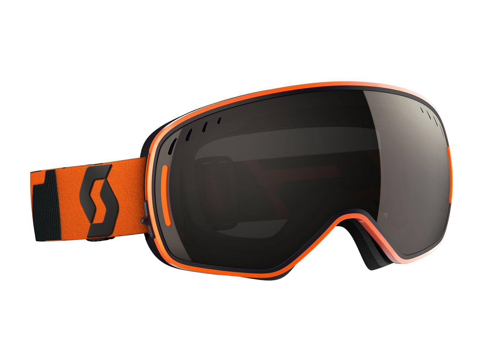 Scott LCG inkl. Wechselscheibe, fluo orange grey/Lens: solar black chrome - Bild 1