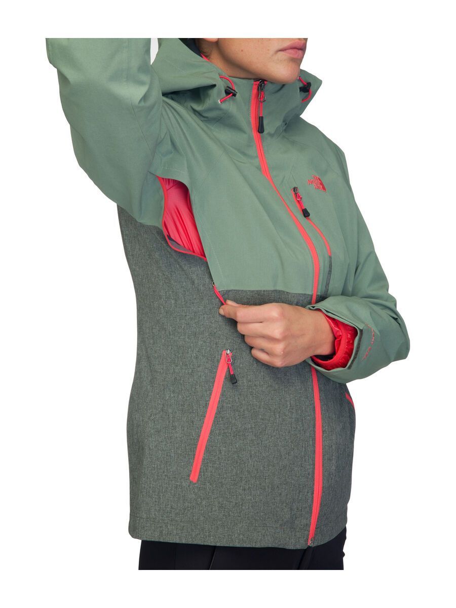 The North Face Womens Thermoball Triclimate Jacket, New Taupe Green Heather/Sea Spray Green - Bild 4