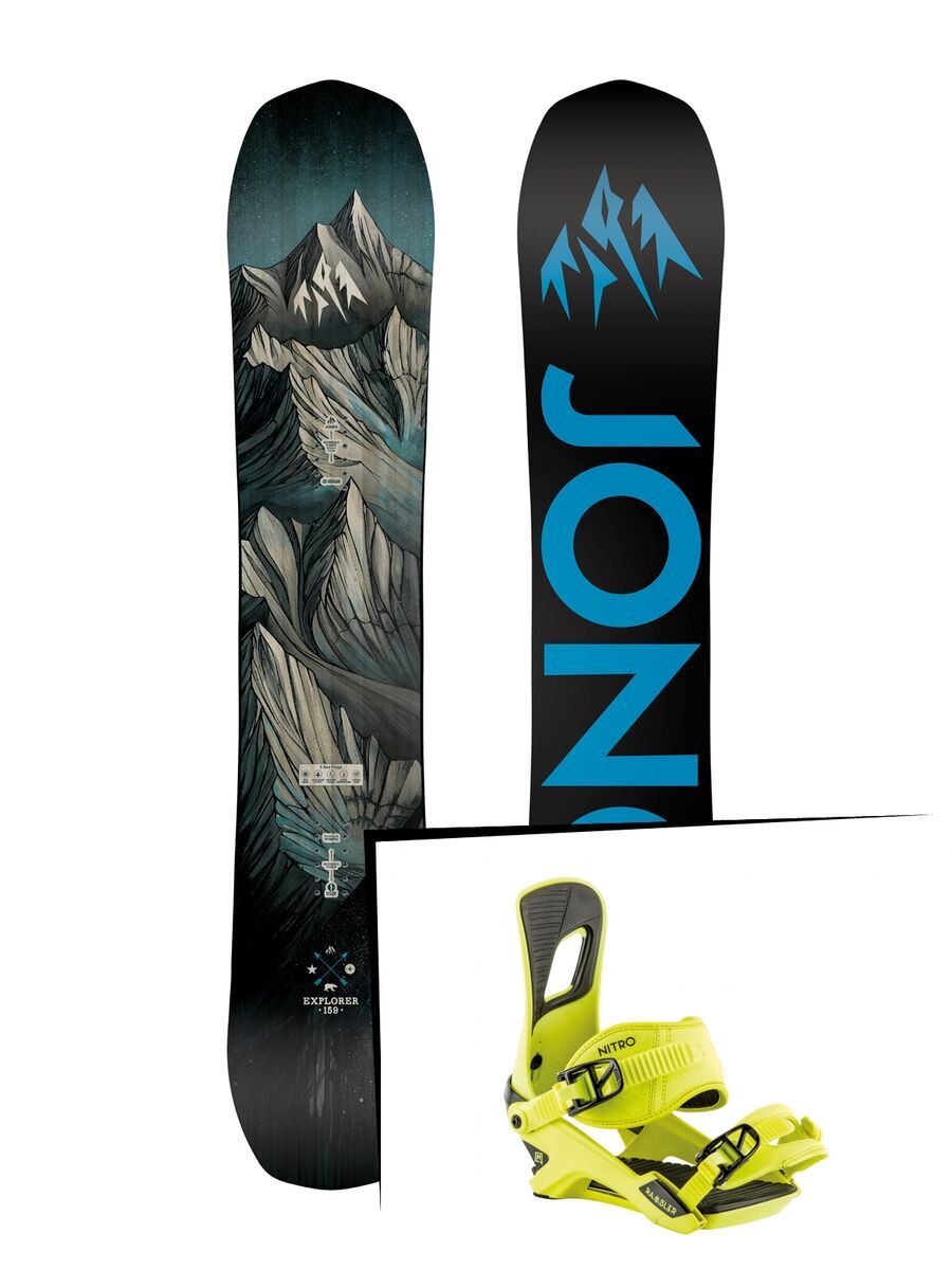 Set: Jones Explorer Wide 2019 + Nitro Rambler muted brights series toxic - Bild 1