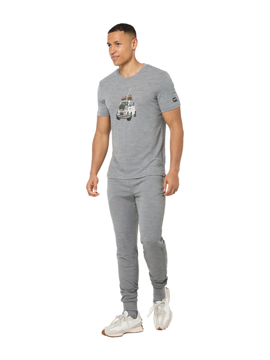 super.natural Carski Tee Herren, cashmere grey melange/various - Bild 3