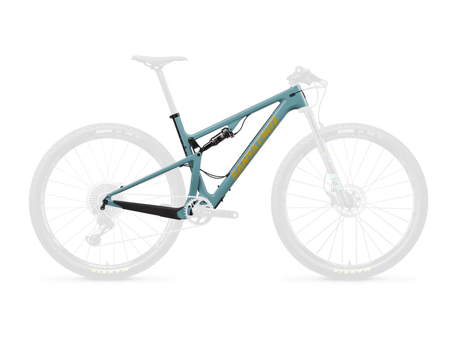 Santa Cruz Blur CC Frameset, gloss aqua and yellow - Bild 1
