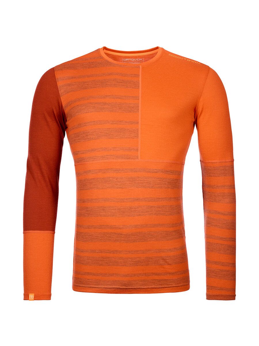 Ortovox 185 Rock'n'wool Long Sleeve M, desert orange - Bild 1