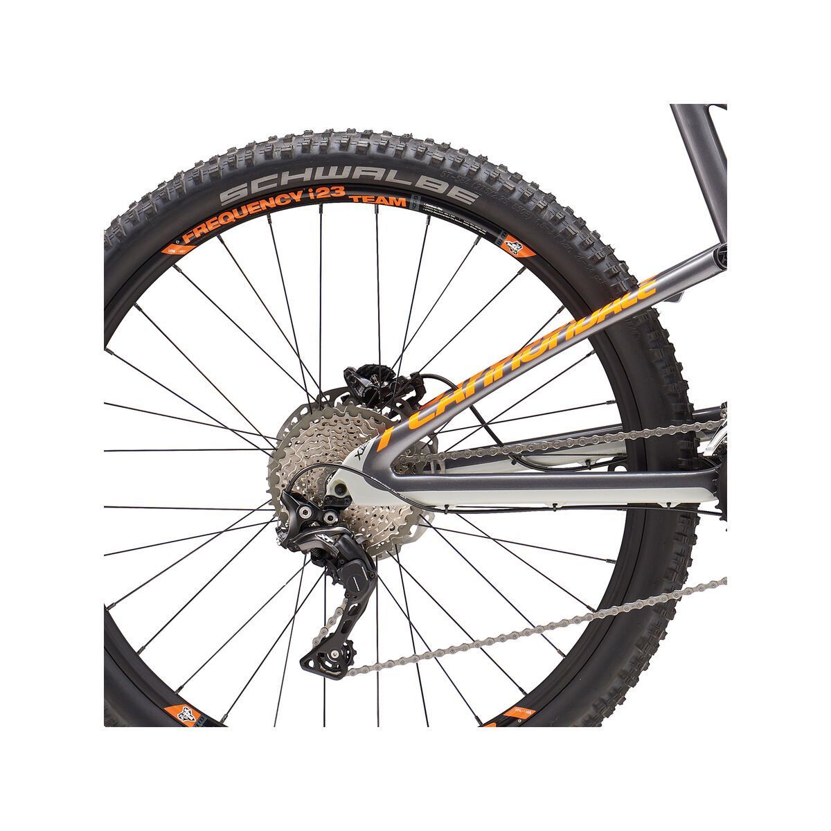 Cannondale Trigger Carbon 2, primer grey w/charcoal grey and acid orange, gloss - Bild 4